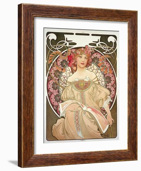 Reverie, 1897-Alphonse Mucha-Framed Giclee Print