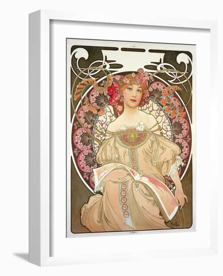 Reverie, 1897-Alphonse Mucha-Framed Giclee Print