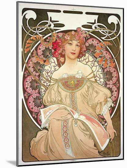 Reverie, 1897-Alphonse Mucha-Mounted Giclee Print