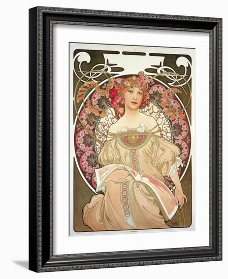 Reverie, 1897-Alphonse Mucha-Framed Giclee Print