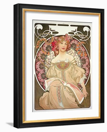 Reverie, 1897-Alphonse Mucha-Framed Giclee Print