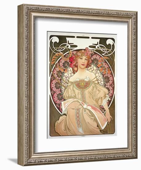 Reverie, 1897-Alphonse Mucha-Framed Giclee Print