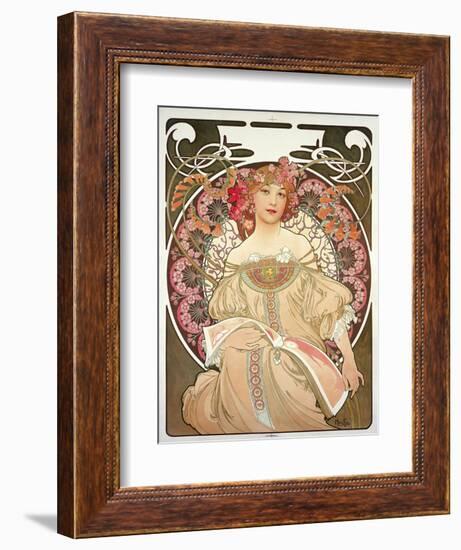 Reverie, 1897-Alphonse Mucha-Framed Giclee Print