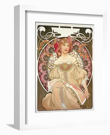 Reverie, 1897-Alphonse Mucha-Framed Giclee Print