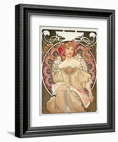 Reverie, 1897-Alphonse Mucha-Framed Giclee Print