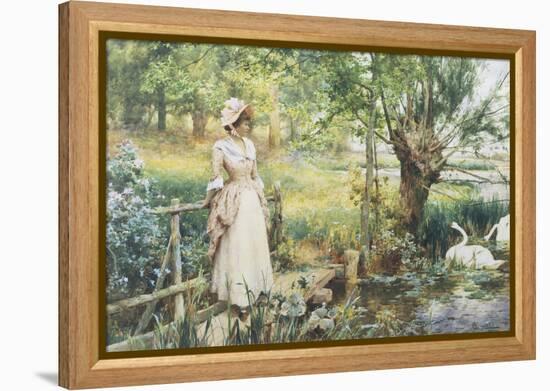 Reverie by the River-Alfred Augustus Glendenning-Framed Premier Image Canvas