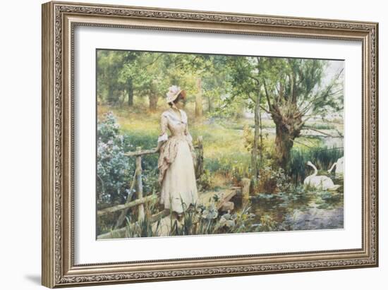 Reverie by the River-Alfred Augustus Glendenning-Framed Giclee Print