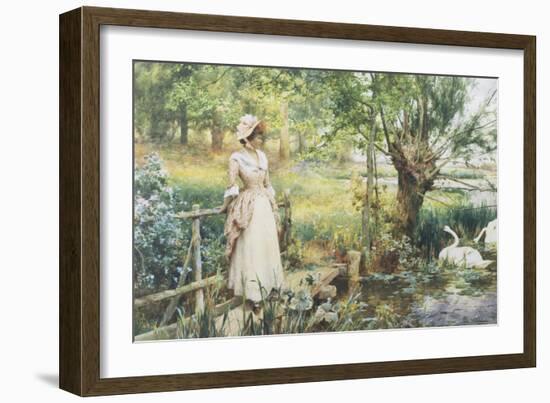 Reverie by the River-Alfred Augustus Glendenning-Framed Giclee Print