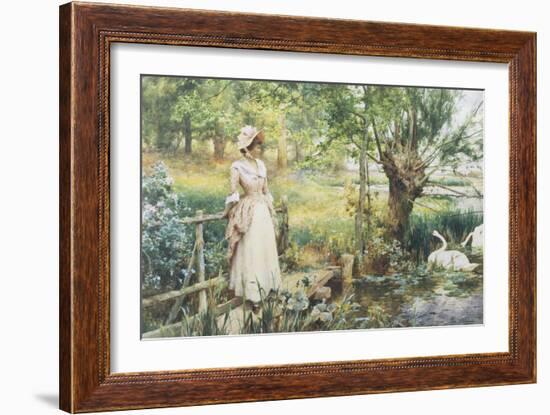 Reverie by the River-Alfred Augustus Glendenning-Framed Giclee Print