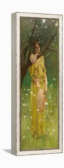 Reverie, C.1883-1884 (Oil on Canvas)-Robert Frederick Blum-Framed Premier Image Canvas