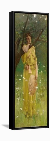 Reverie, C.1883-1884 (Oil on Canvas)-Robert Frederick Blum-Framed Premier Image Canvas