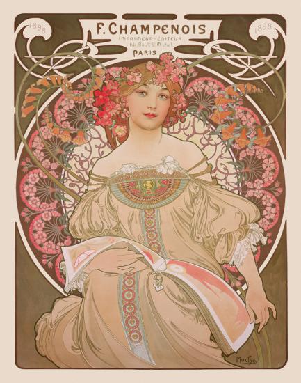 Reverie, c.1897 Art Print by Alphonse Mucha | Art.com