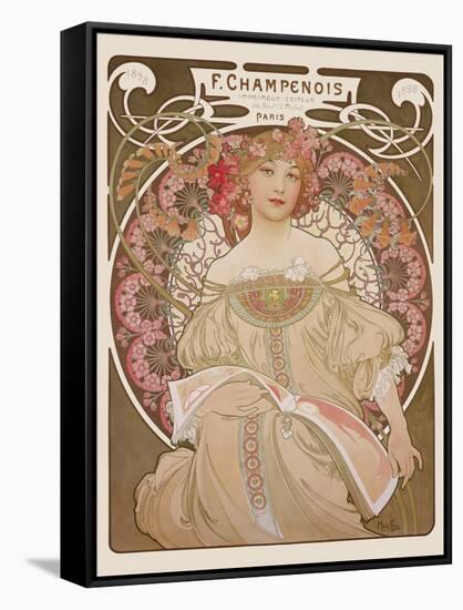 Reverie, c.1897-Alphonse Mucha-Framed Stretched Canvas