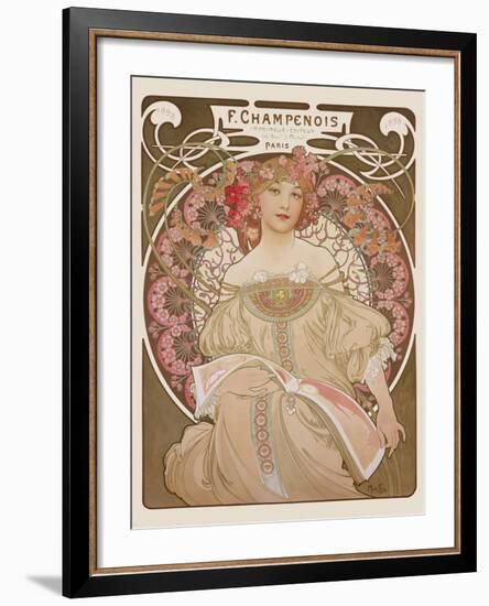 Reverie, c.1897-Alphonse Mucha-Framed Premium Giclee Print