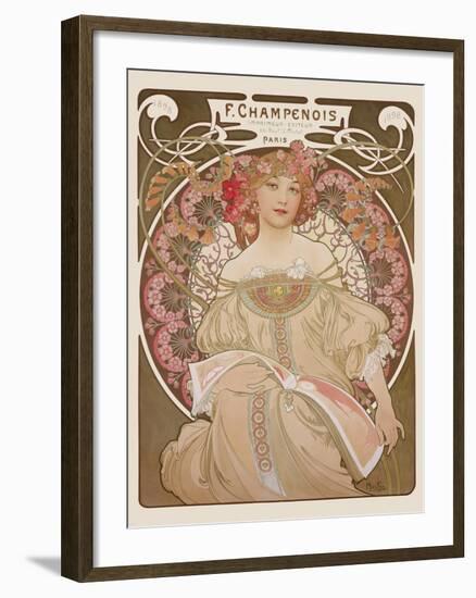 Reverie, c.1897-Alphonse Mucha-Framed Premium Giclee Print