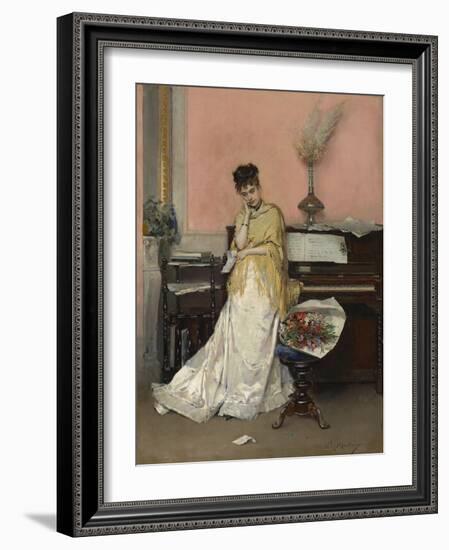 Reverie - the Letter, 1870S (Oil on Panel)-Raimundo De Madrazo Y Garreta-Framed Giclee Print