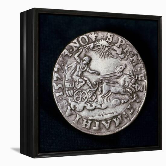 Reverse of a Medal Commemorating the Bright Comet of 1577-null-Framed Premier Image Canvas