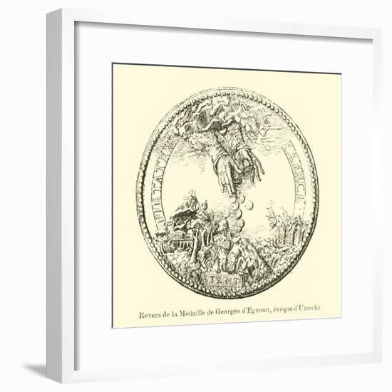 Reverse of a Medal of George Van Egmond, Bishop of Utrecht-null-Framed Giclee Print