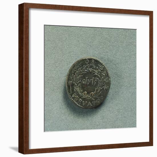 Reverse with Sestertius of Emperor Augustus-null-Framed Giclee Print