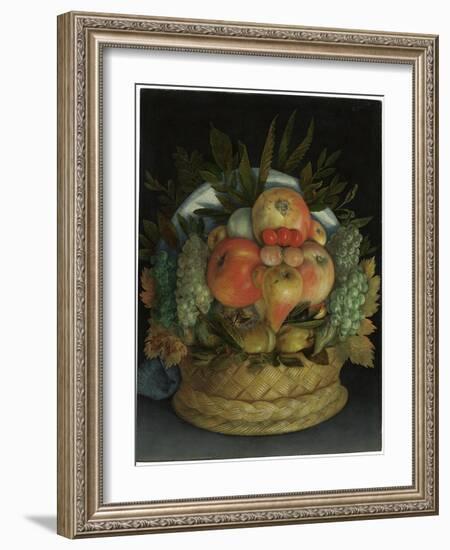 Reversible Anthropomorphic Portrait of a Man Composed of Fruit-Giuseppe Arcimboldo-Framed Giclee Print