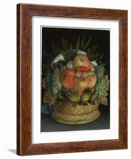 Reversible Anthropomorphic Portrait of a Man Composed of Fruit-Giuseppe Arcimboldo-Framed Giclee Print