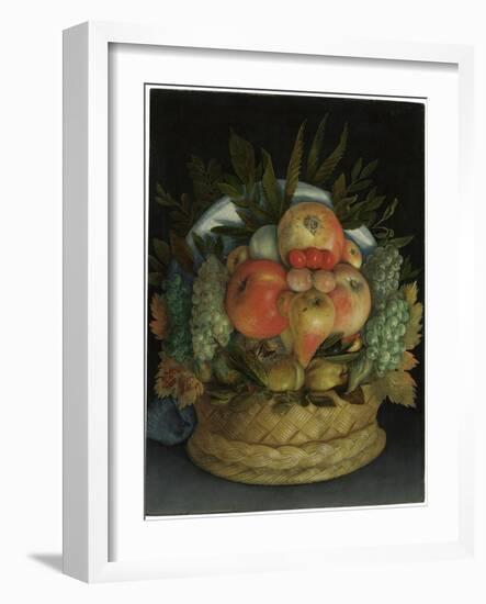 Reversible Anthropomorphic Portrait of a Man Composed of Fruit-Giuseppe Arcimboldo-Framed Giclee Print