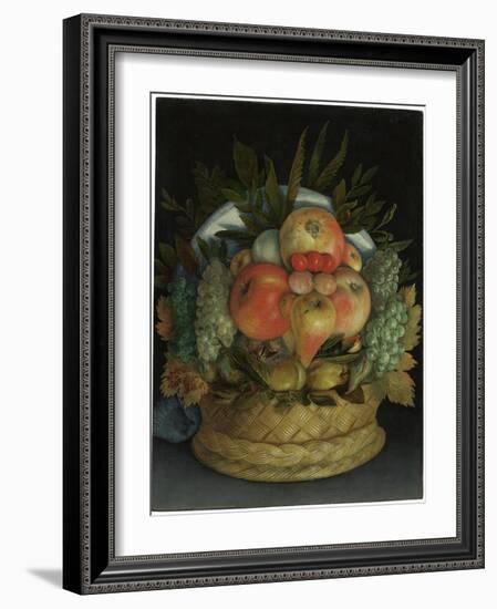 Reversible Anthropomorphic Portrait of a Man Composed of Fruit-Giuseppe Arcimboldo-Framed Giclee Print