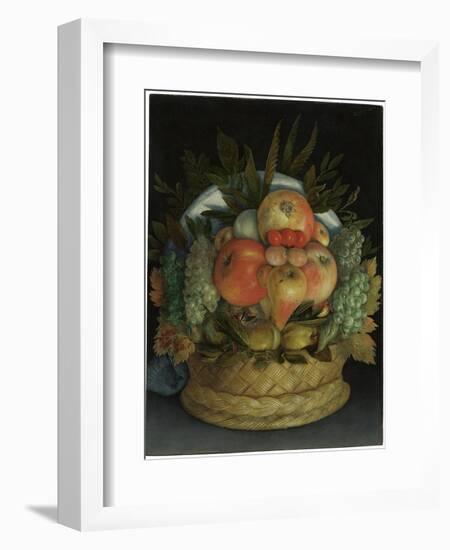 Reversible Anthropomorphic Portrait of a Man Composed of Fruit-Giuseppe Arcimboldo-Framed Giclee Print