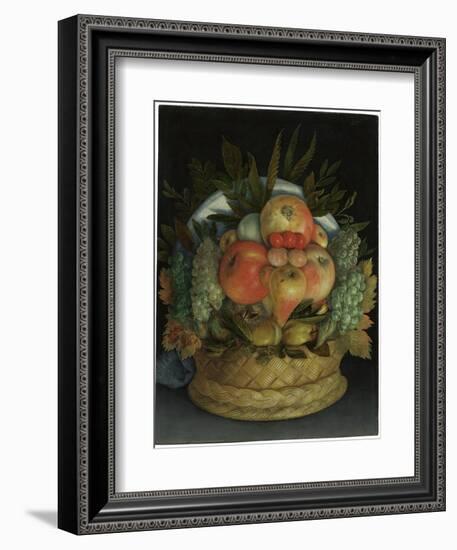 Reversible Anthropomorphic Portrait of a Man Composed of Fruit-Giuseppe Arcimboldo-Framed Giclee Print