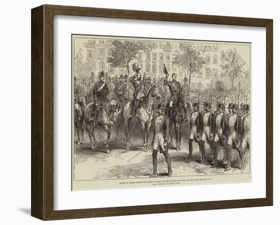 Review at Madrid before the Prince of Wales and the King of Spain, the Guardia Civile Marching Past-Arthur Hopkins-Framed Giclee Print