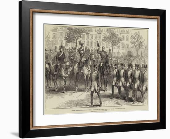 Review at Madrid before the Prince of Wales and the King of Spain, the Guardia Civile Marching Past-Arthur Hopkins-Framed Giclee Print