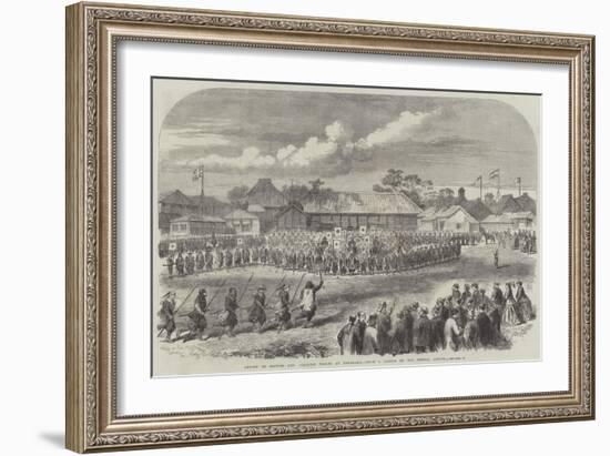 Review of British and Japanese Troops at Yokohama-null-Framed Giclee Print