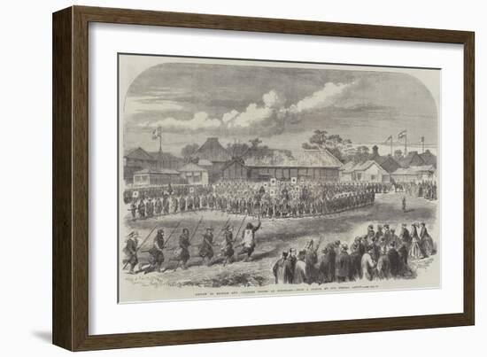 Review of British and Japanese Troops at Yokohama-null-Framed Giclee Print