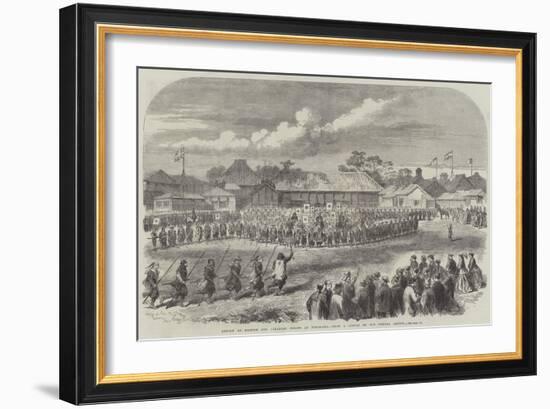 Review of British and Japanese Troops at Yokohama-null-Framed Giclee Print