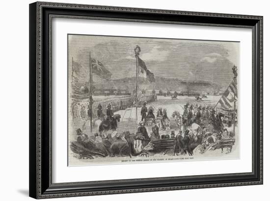 Review of Foreign Legion by Her Majesty, at Shorncliffe-null-Framed Giclee Print