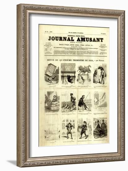 Review of the Fourth Quarter of 1856, from the 'Journal Amusant', 17 January 1857-null-Framed Giclee Print