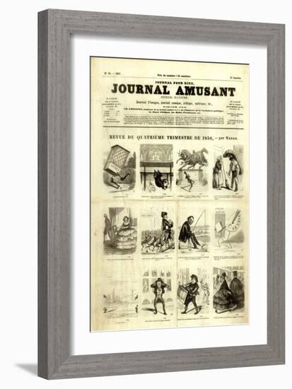 Review of the Fourth Quarter of 1856, from the 'Journal Amusant', 17 January 1857-null-Framed Giclee Print