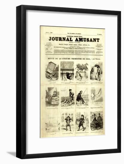 Review of the Fourth Quarter of 1856, from the 'Journal Amusant', 17 January 1857-null-Framed Giclee Print