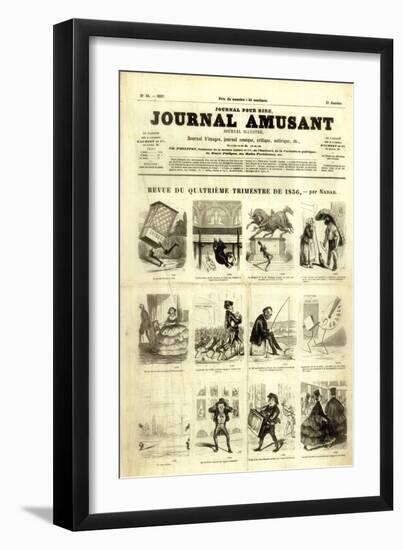 Review of the Fourth Quarter of 1856, from the 'Journal Amusant', 17 January 1857-null-Framed Giclee Print