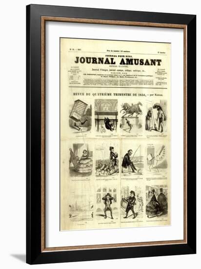 Review of the Fourth Quarter of 1856, from the 'Journal Amusant', 17 January 1857-null-Framed Giclee Print