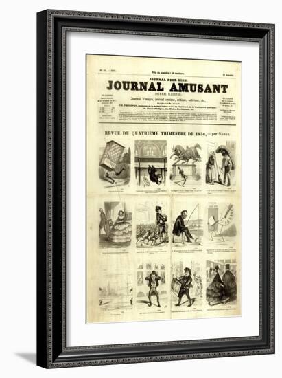 Review of the Fourth Quarter of 1856, from the 'Journal Amusant', 17 January 1857-null-Framed Giclee Print