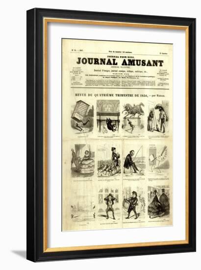 Review of the Fourth Quarter of 1856, from the 'Journal Amusant', 17 January 1857-null-Framed Giclee Print