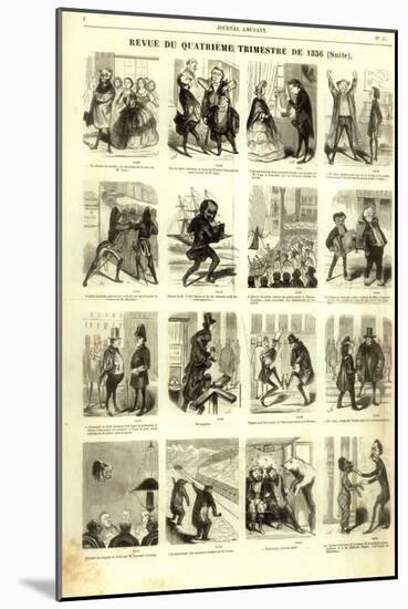 Review of the Fourth Quarter of 1856, from the 'Journal Amusant', 17 January 1857-null-Mounted Giclee Print