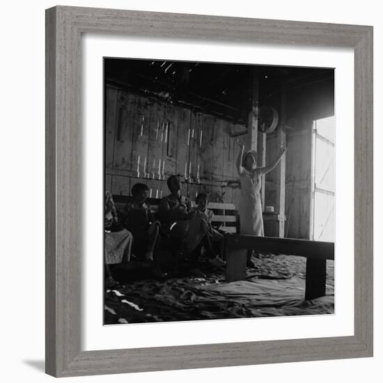 Revival meeting in a California garage, 1938-Dorothea Lange-Framed Giclee Print