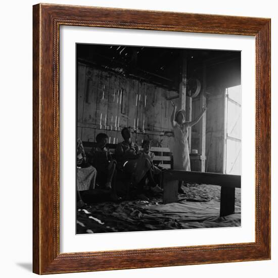 Revival meeting in a California garage, 1938-Dorothea Lange-Framed Giclee Print