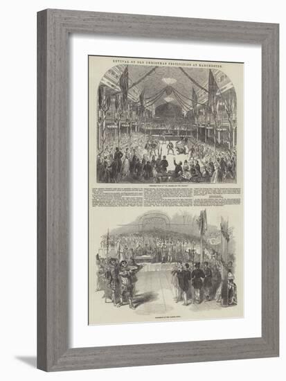 Revival of Old Christmas Festivities at Manchester-null-Framed Giclee Print