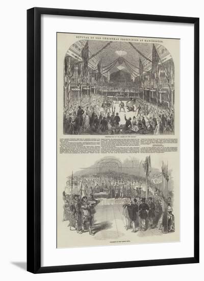 Revival of Old Christmas Festivities at Manchester-null-Framed Giclee Print