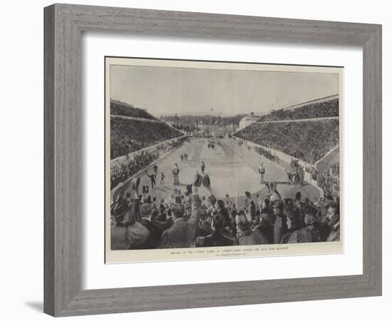 Revival of the Olympic Games at Athens, Loues Winning the Race from Marathon-Amedee Forestier-Framed Giclee Print