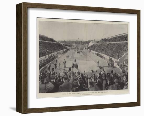 Revival of the Olympic Games at Athens, Loues Winning the Race from Marathon-Amedee Forestier-Framed Giclee Print