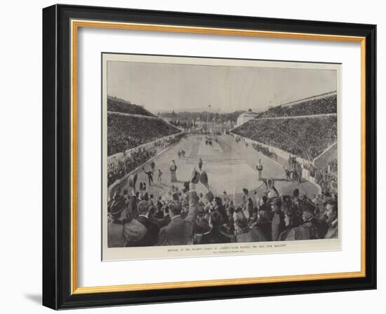 Revival of the Olympic Games at Athens, Loues Winning the Race from Marathon-Amedee Forestier-Framed Giclee Print